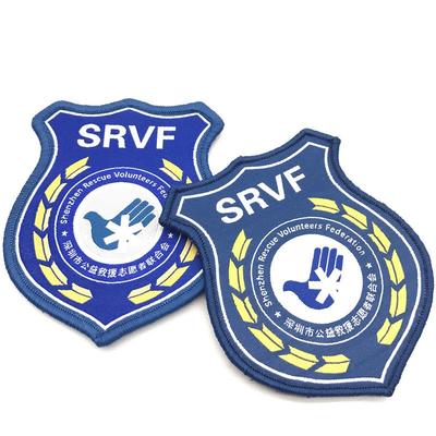 Custom woven patch  embroidery badge for clothing