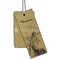 Kraft paper style hang tags, paper hang tags, high fashion clothing tag manufacture in China